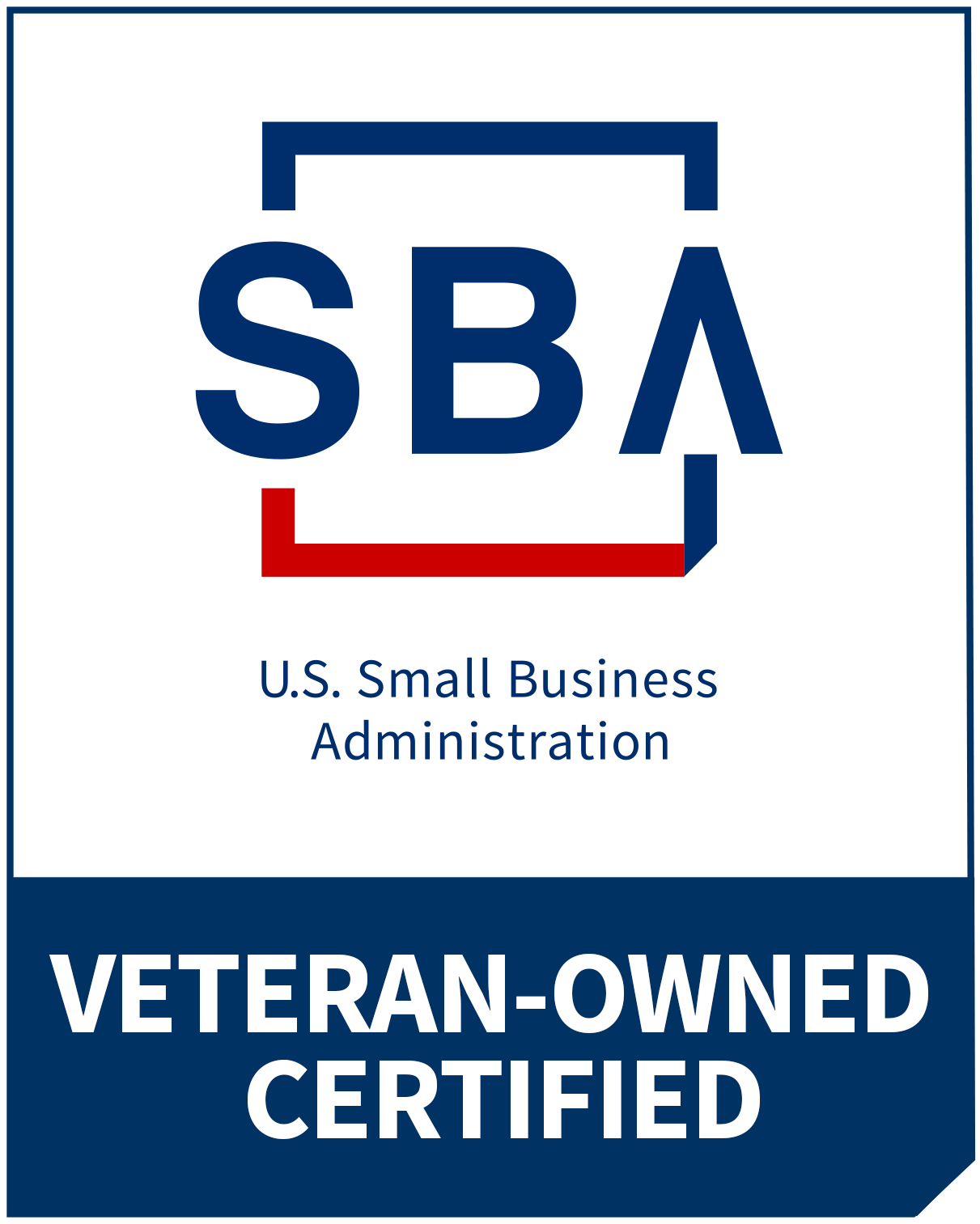 SBA Certified Veteran-Owned Small Business badge